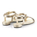 Mimi Gold Leather Sandals Zurbano
